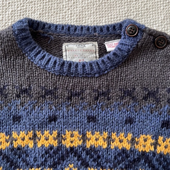Zara Boy Sweater Size 2T-3T - Picture 2 of 4